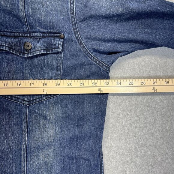 Harley-Davidson Denim Button-Down Shirt Men’s XL Blue Prison Style Workwear - Picture 11 of 13